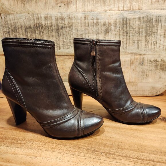 Leather boots MAX STUDIOS 6 1/2 - Picture 2 of 4